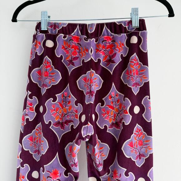 Free People Flare Street Velvet Flare Pants XS High Rise 70s Damask Boho Baroque - Picture 5 of 13